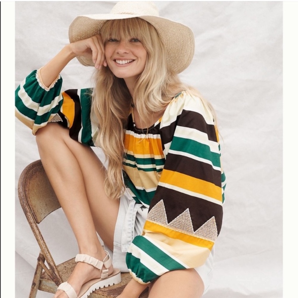 Anthropologie Maeve Size S NWOT Clea Puff Sleeve Blouse